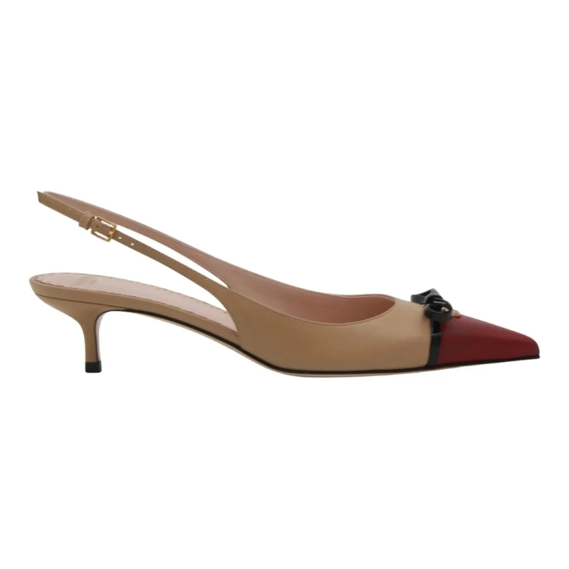 Valentino Garavani Pumps Slingback Heels With Pointed Toe Brown