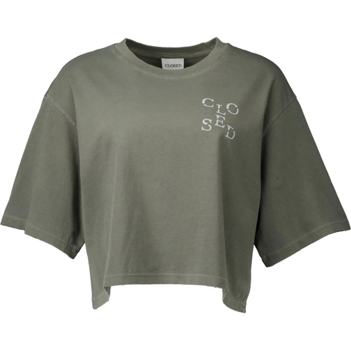 Closed T-shirts Closed Cropped T-shirt T-shirts Groen C95228-44h-a grün