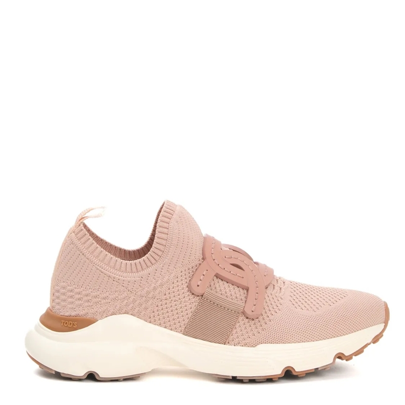 Tod's Sneaker basse Running Fabric Pink Chain Sneakers Neutrals