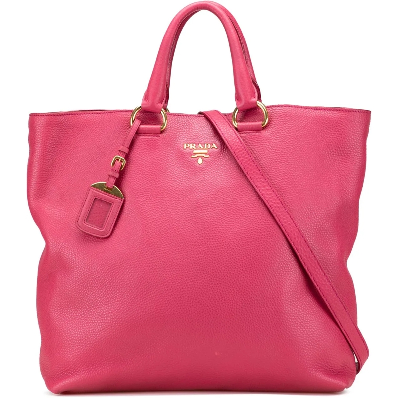 Prada Schultertasche Vitello Daino Open Convertible Tote rose