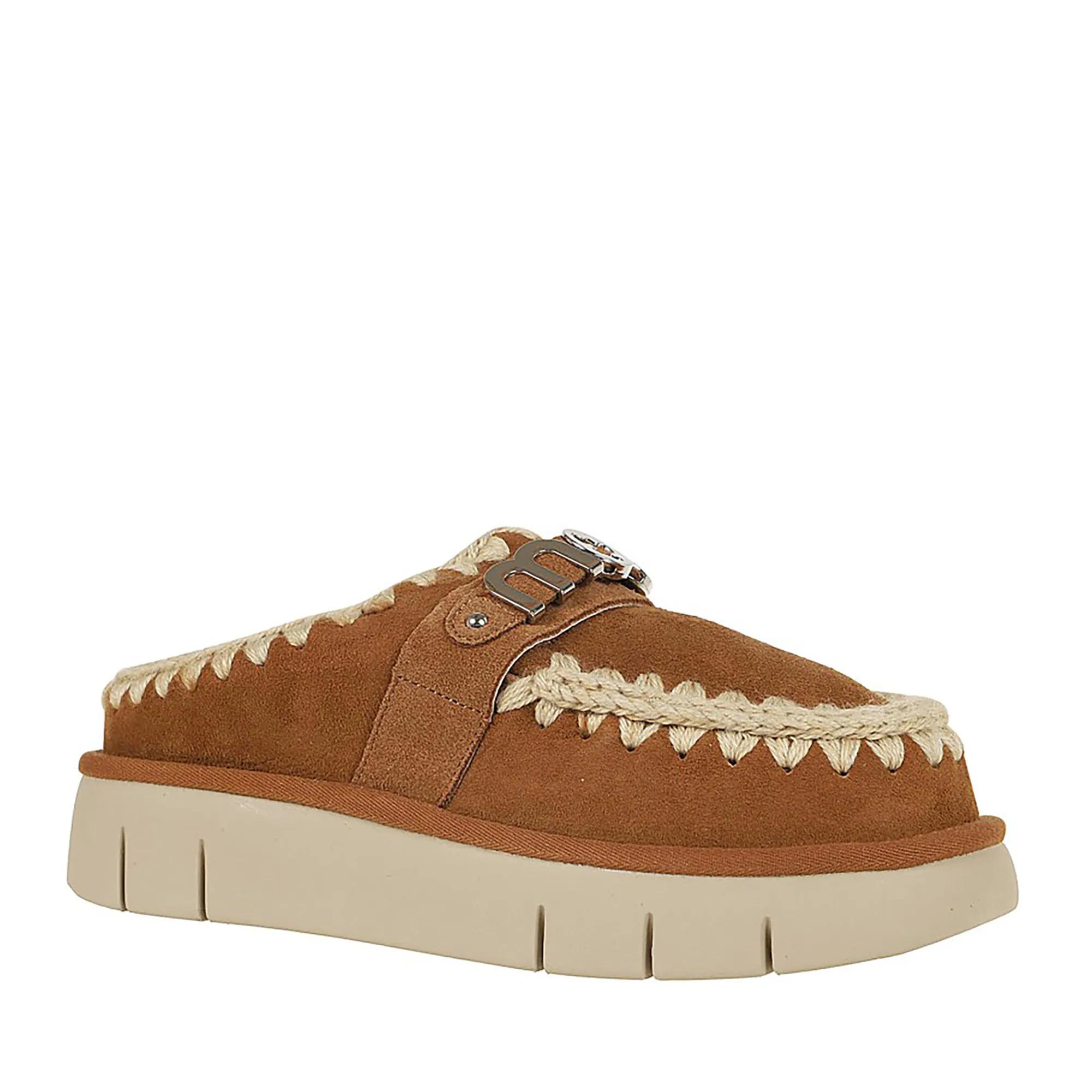 Thumbnail - Mou Slipper & Pantoletten - Bounce Clog Metal Logo - Gr. 36 (EU) - in Braun - für Damen