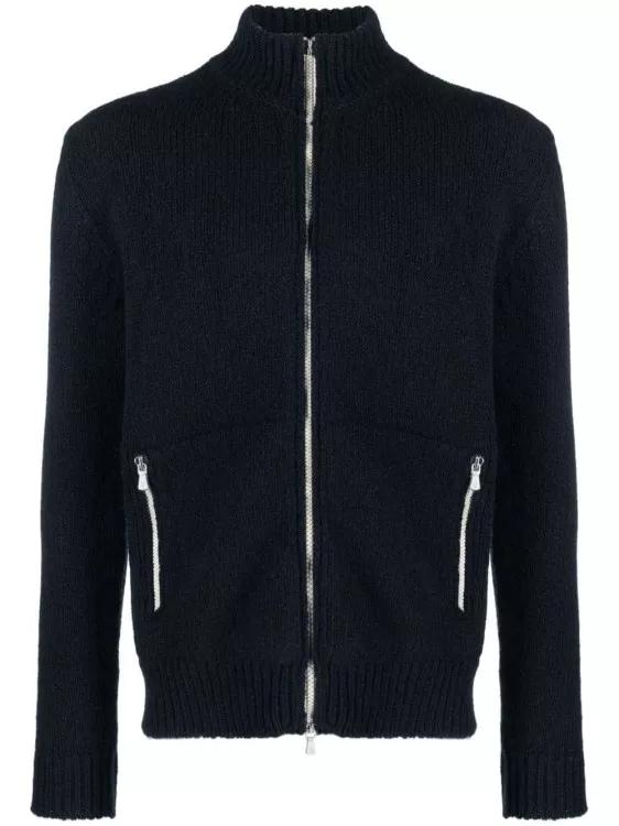 Eleventy - High-Neck Knitted Knitwear Cardigan - Größe L - black