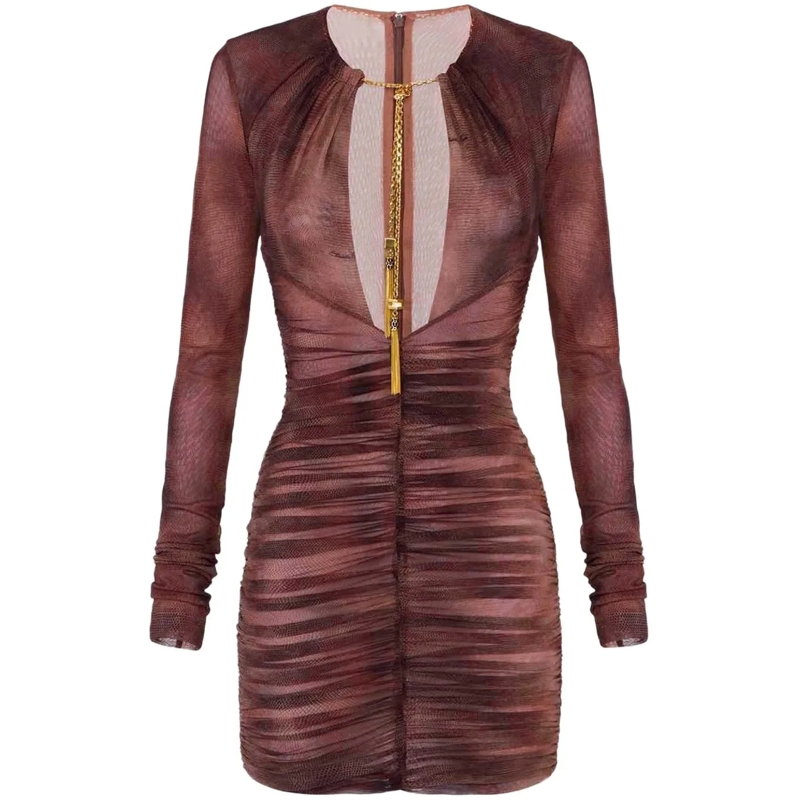 Elisabetta Franchi Robe midi Dresses Merlot rot