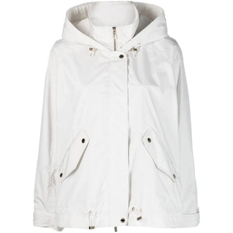 Moorer Blouson aviateur White Bomber Jacket With Hood White