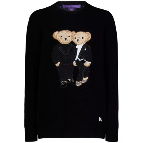 Polo Ralph Lauren Black Sweater With Polo Bear Patch Black 