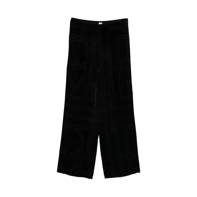TOTEME Hose Monogram geometric-pattern PJ trousers 001 Black