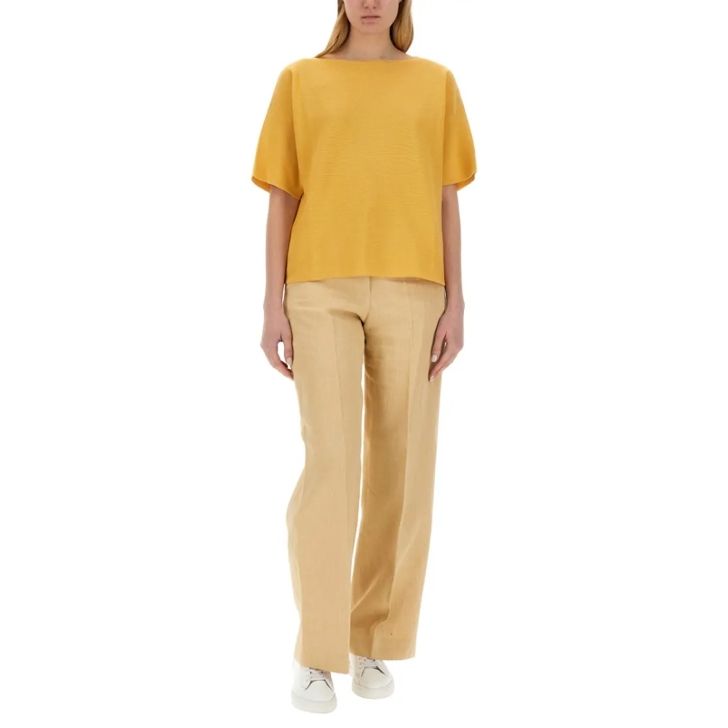 Tシャツ・カットソー Fabiana Filippi Relaxed-Fit Cotton Top With Wide Neckline Fabiana Filippi Relaxed-Fit Cotton Top With Wide Neckline