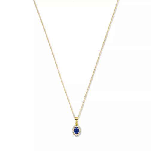 Parte Di Me Mia Colore Azure 925 sterling silver gold plated n Gold plated Collana media