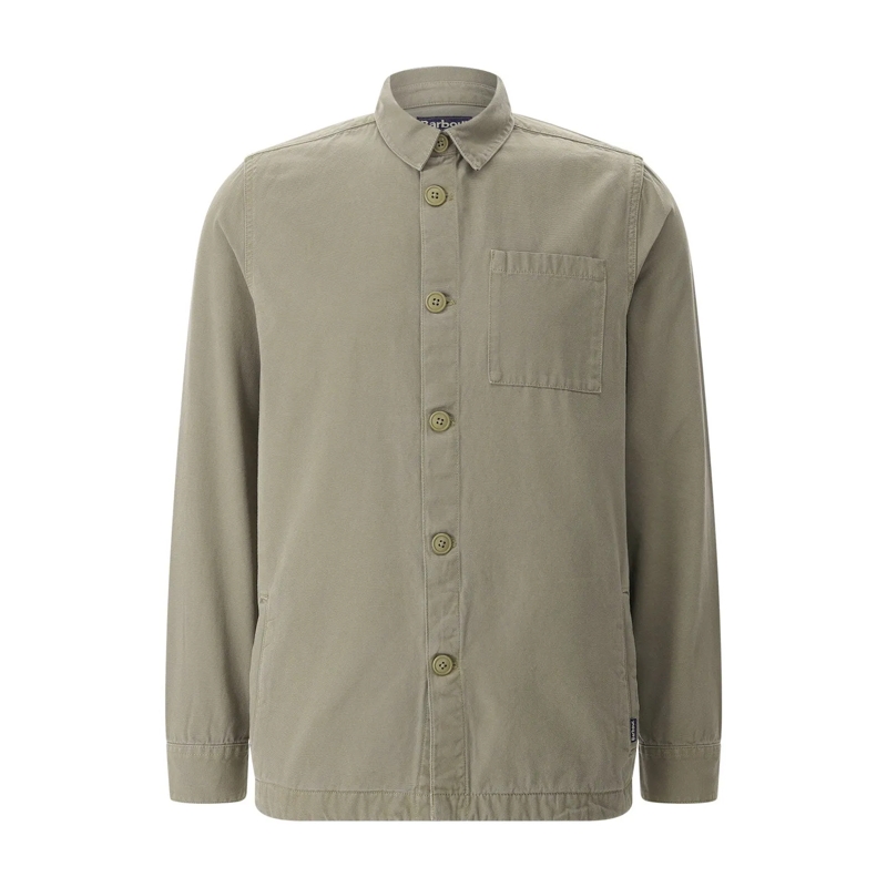 Barbour Hemd Overshirt aus Baumwolle grün