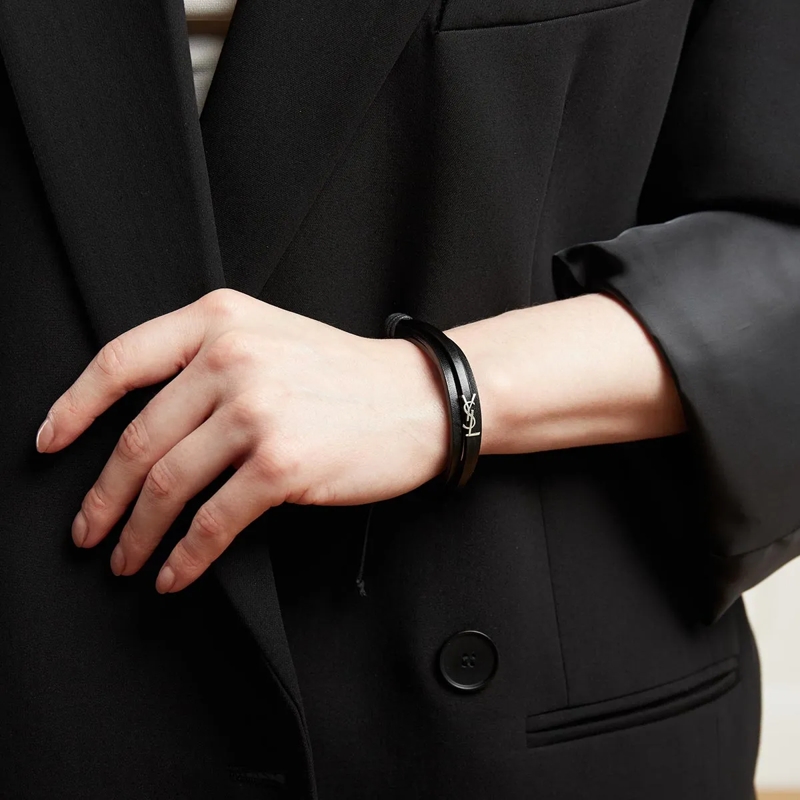 Saint Laurent Armband YSL Bracciale Nero(Image 2)