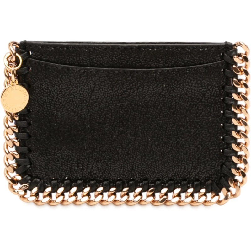 Stella McCartney Geldbörse Falabella Shaggy Deer Card Holder schwarz
