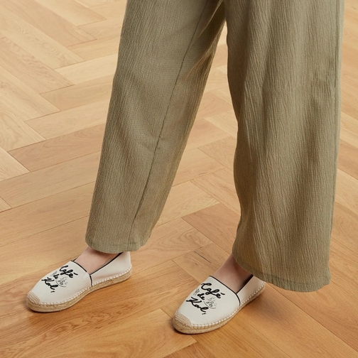 Karl Lagerfeld Espadrille Kamini Duo Café De Karl Slip On Off White Canvas (Image 2)