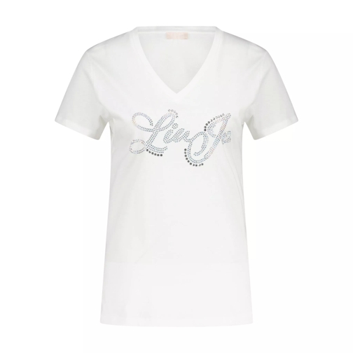 LIU JO T-Shirt mit Strass-Logo 47702412427610 Weiß 