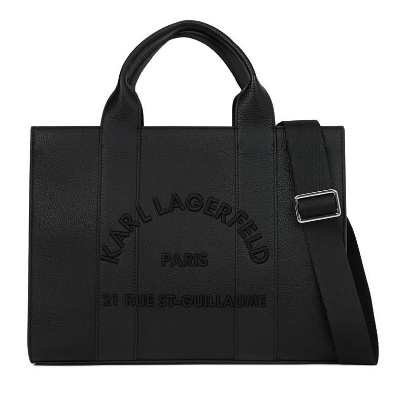 Karl Lagerfeld Shopper Rue St-Guillaume Mittelgroße Tote Bag schwarz