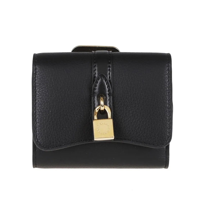 Stella McCartney Geldbörse Compact Textured Wallet Black