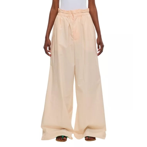 Quira Oversized Cotton Trousers Neutrals 