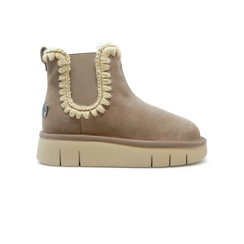 Mou Laarzen Fw531037a Bounce Boots Suede Elephant Grey Neutrals