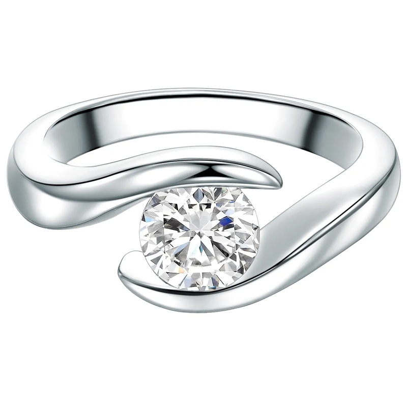 Trilani Ring Sterling Silber Ring Zirkonia silber
