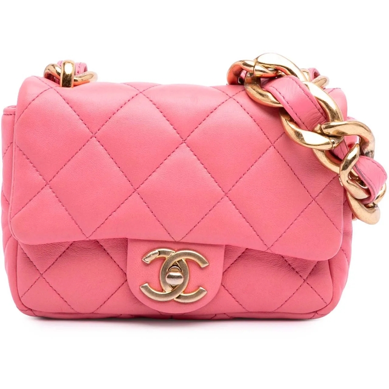 Chanel Sac à bandoulière Mini Quilted Lambskin Funky Town Flap rose