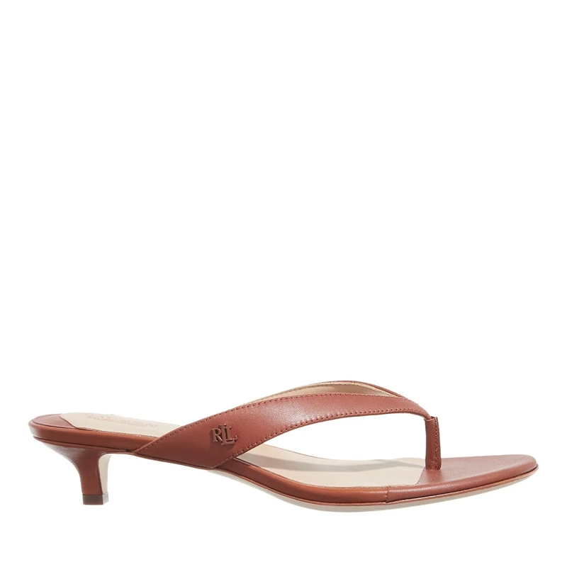 Lauren Ralph Lauren Flip Flops Francesa Sandals Heel Sandal Lauren Tan