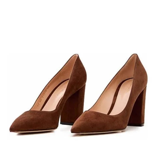 Gianvito Rossi 85Mm Suede Piper Pump Brown Pump