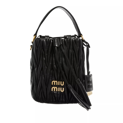 Miu Miu Mini Bucket Bag Matelasse Black Mini Bag