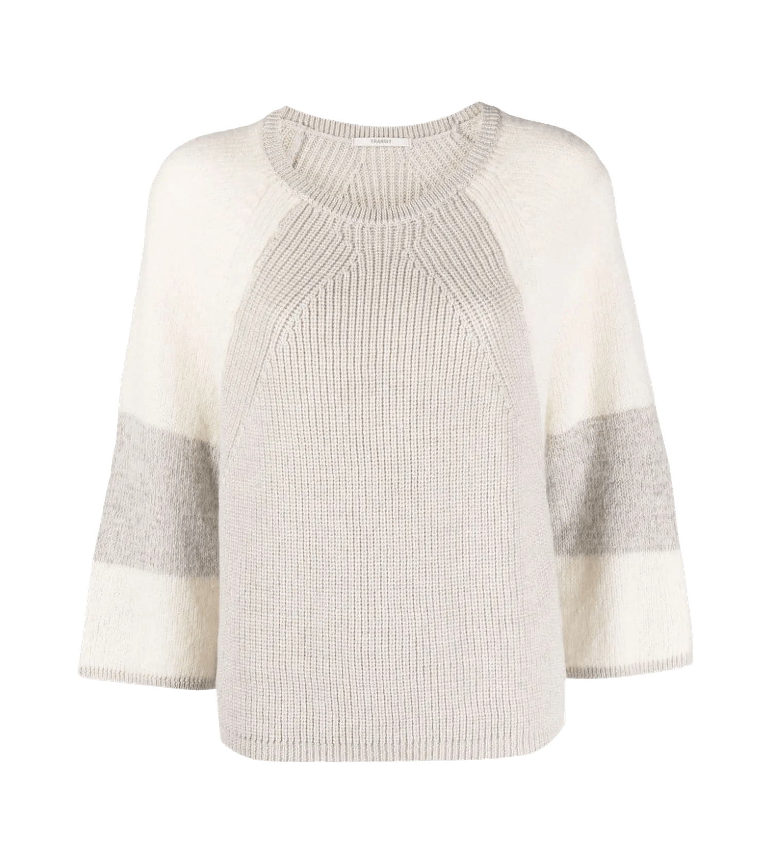 Transit - Pullover mit Jacquardmuster - Größe XS - beige