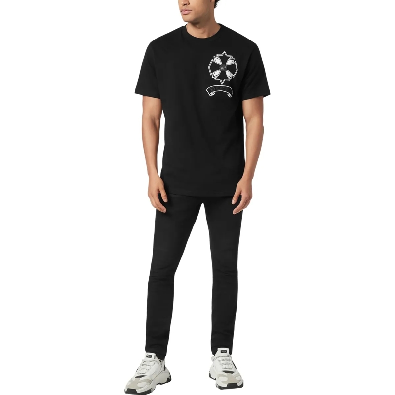 Philipp Plein T-Shirt T-Shirt Rundhalsausschnitt Ss Chrome schwarz(Image 4)