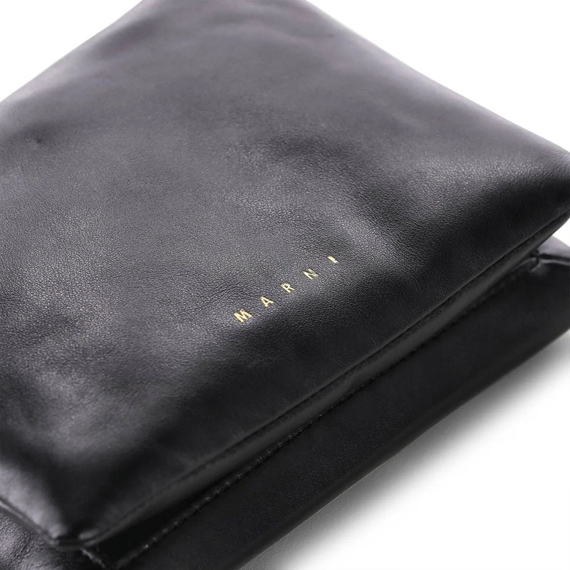 Marni Crossbody Bag Schultertasche aus Leder schwarz(Image 3)