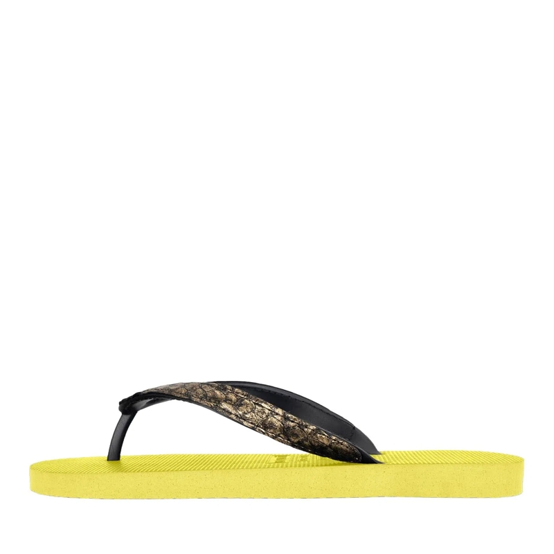 UZURII Flip Flops Zehentrenner Python Bronze hell-grün