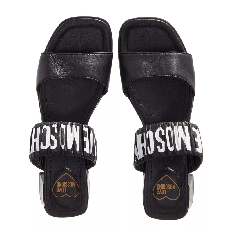 Love Moschino Slides Logo Band Nero(Image 4)