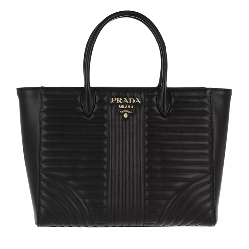 Prada Diagramme Tote Quilted Leather Black/Black Tote
