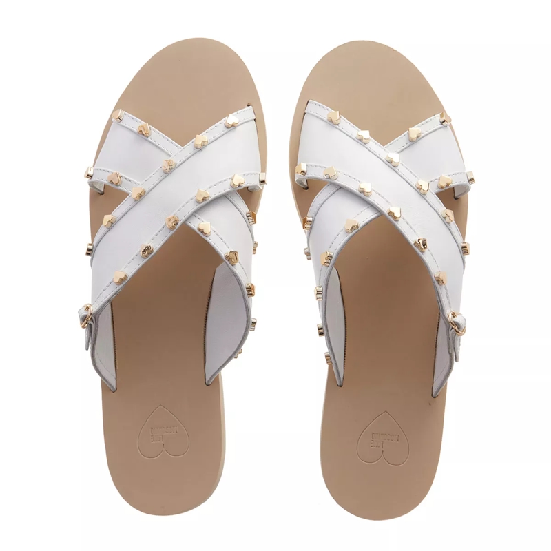 Love Moschino Slides Little Studs Bianco(Image 3)