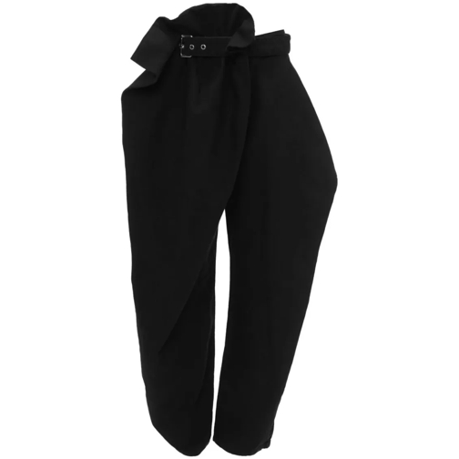 J.W.Anderson Black Belted Draped Pants Black 