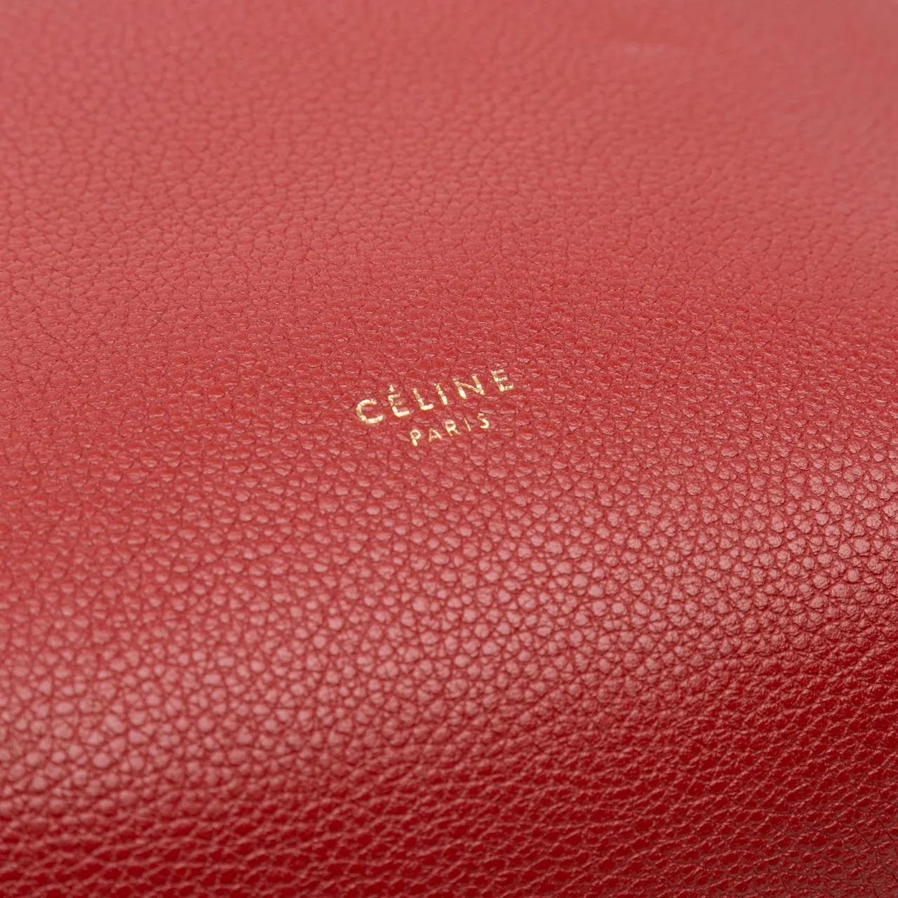 Thumbnail - Celine Hobo Bags - 2017 Small Leather Seau Sangle Bucket Bag - Gr. unisize - in Rot - für Damen