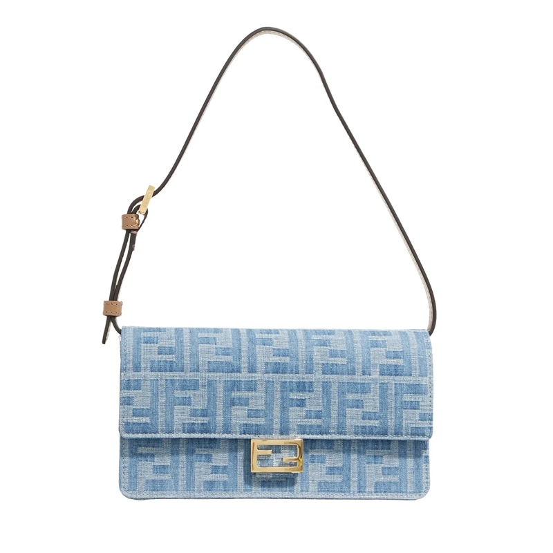 Fendi Sac à bandoulière Wallet On Chain Baguette Denim / Sand