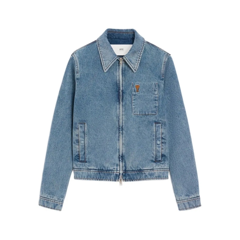 AMI Paris Jeansjacke Vintage-Inspired Blue Denim Jacket Blue