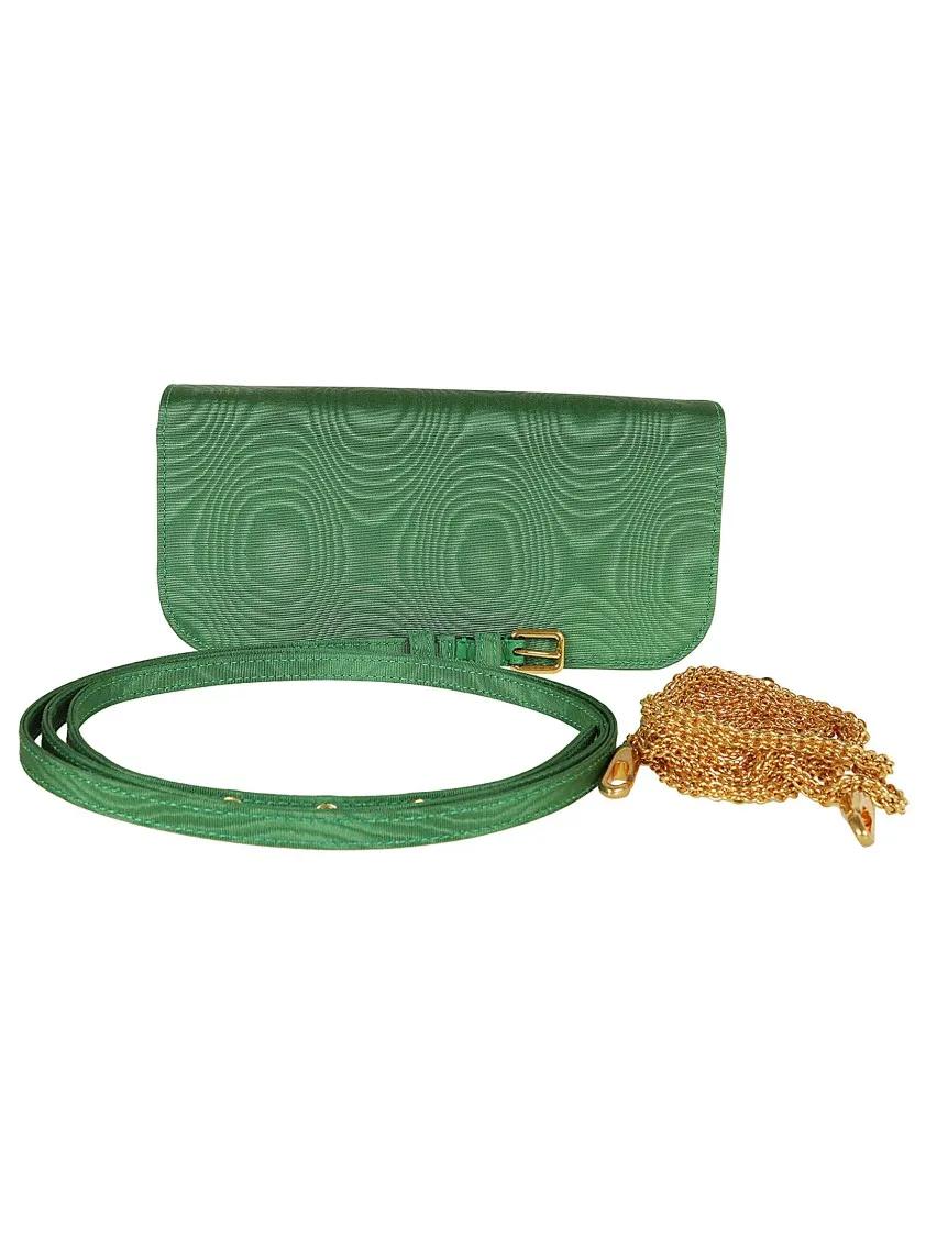 Valentino Hobo bags Greeen Moiré Fabric Locò Clutch in groen