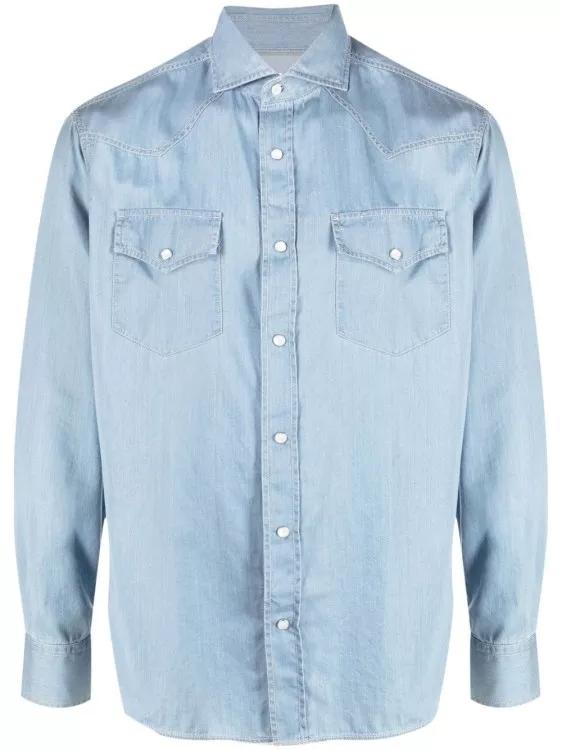 Brunello Cucinelli - Button-Up Denim Shirt - Größe XL - blue