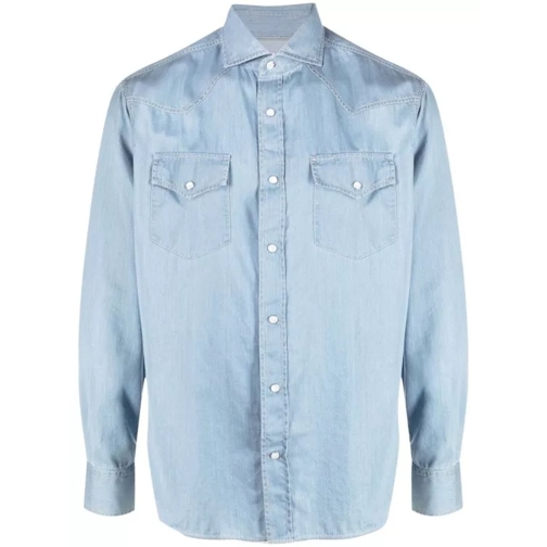 Brunello Cucinelli  Button-Up Denim Shirt Blue