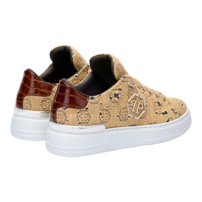Philipp Plein Low-Top-Sneaker Entdecken Sie die Einzigartigkeit dieser Jacquard  braun(Image 3)