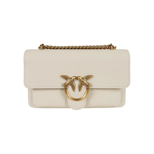 Pinko Schoudertas Love Bag Soft Mini Bag In Tumbled Leather White