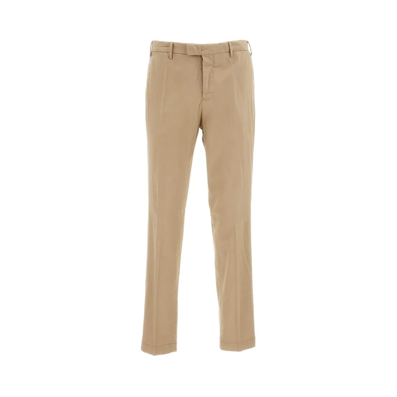 Pt01 Chino Soft Beige Slim-Fit Trousers With Tailored Design Neutrals