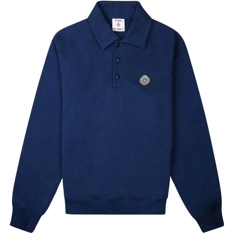 Casablanca  Heren COLLAR SWEATSHIRT blau