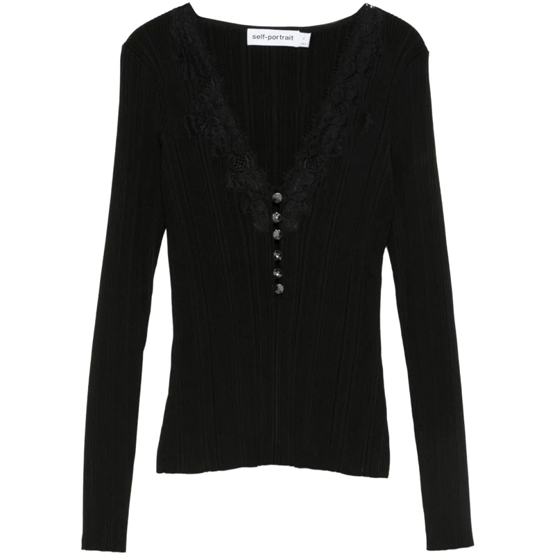 Self Portrait  Sweaters Black schwarz