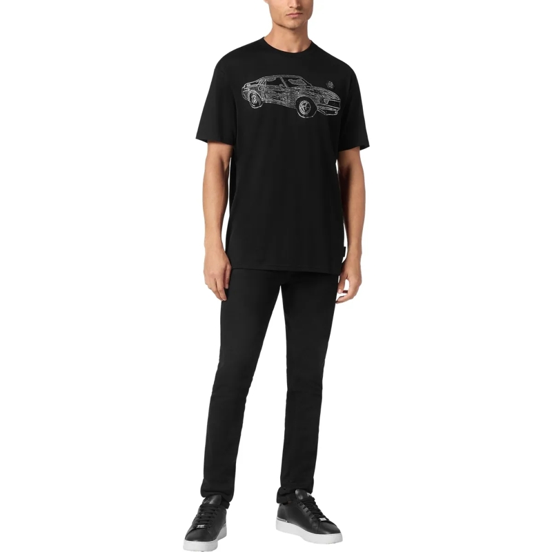 Philipp Plein T-Shirt T-Shirt Racing Mit Schmucksteinen schwarz(Image 4)