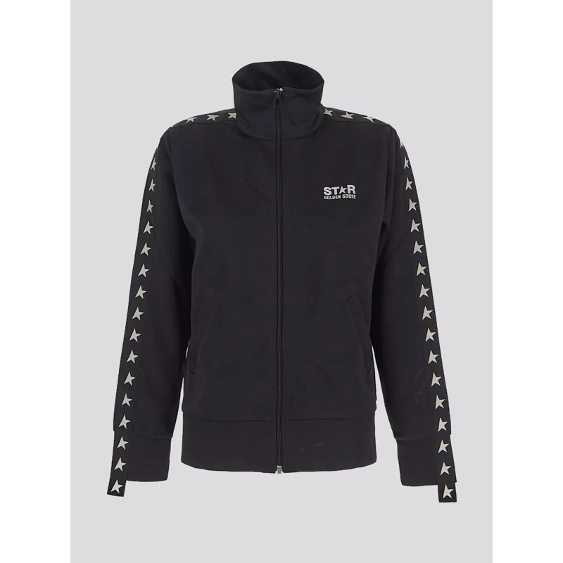 Golden Goose  High-Collar Sweatshirt With Star Detailing And Zip Black