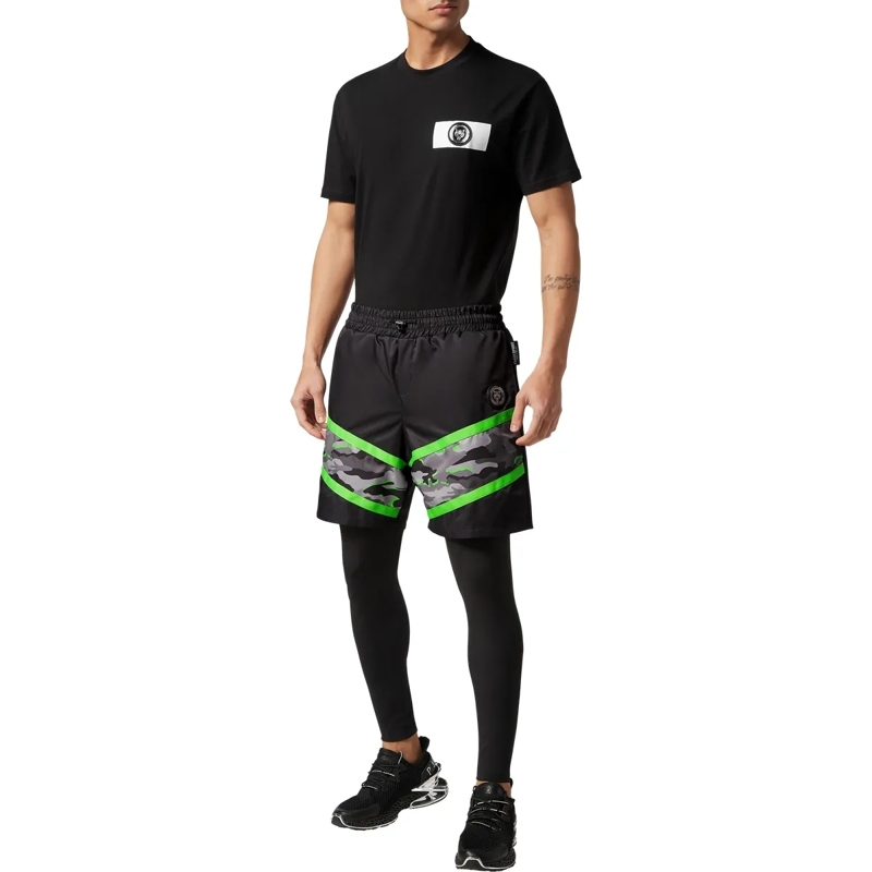 Plein Sport Leggings 2-In-1 Laufhose Camouflage schwarz(Image 4)