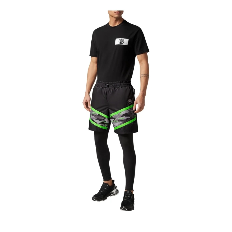 Plein Sport Leggings 2-In-1 Laufhose Camouflage schwarz(Image 3)