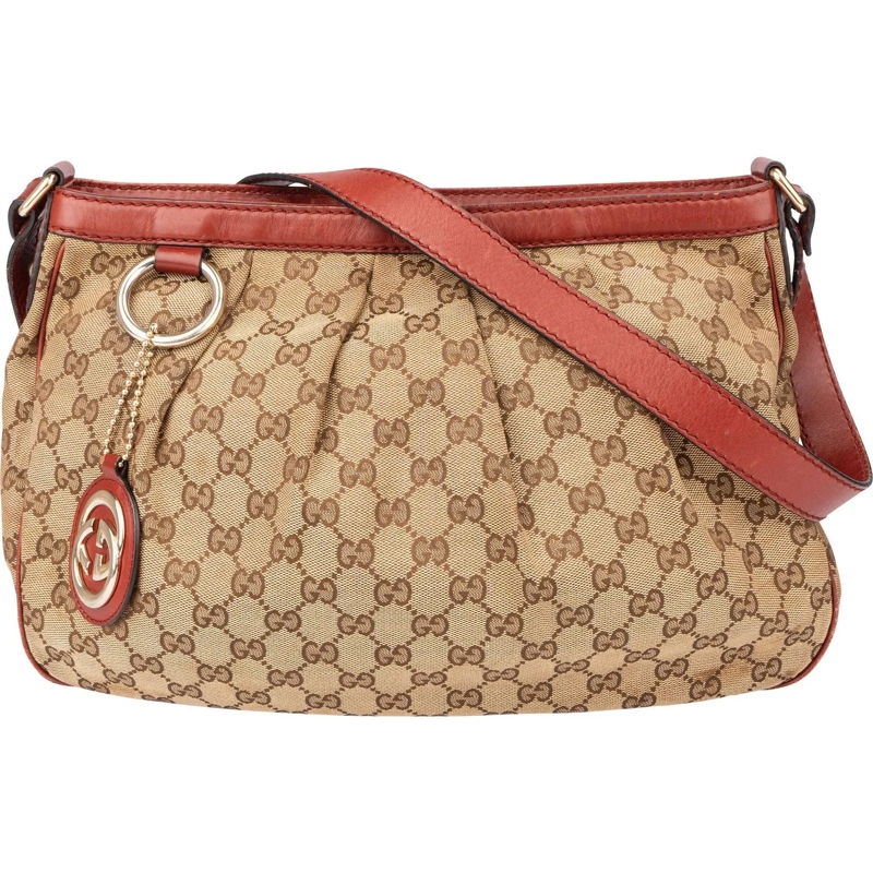 Gucci Schultertasche Gucci GG Monogram Sukey Crossbody Bag braun